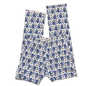 ROLLER RABBIT blue monkey Pj’s pajama pants women’s size XS